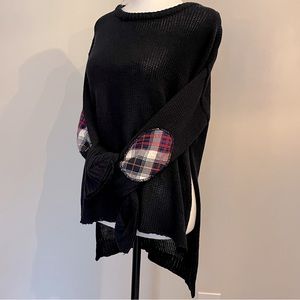 Plaid elbows Vintage Havana sweater sexy academic!